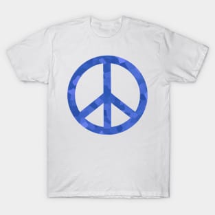 Peace Sign Blue T-Shirt